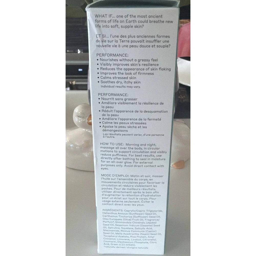 Volition Beauty Blue Spirulina Body Oil 120 ml 4 fl oz Replenishing NEW in Box